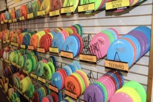 colorful Frisbees with color names