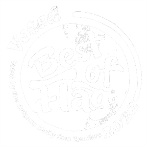 A green circle with the words " voted best of flag 2 0 1 2 ".